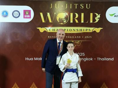 Варвара Курбатова и её отец и тренер Дмитрий Курбатов